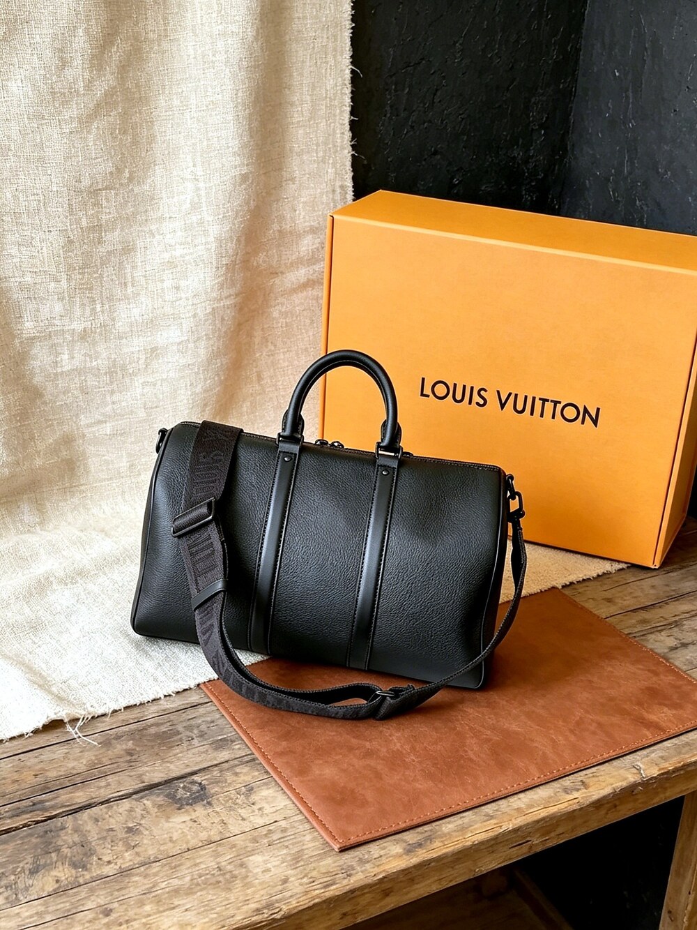 Louis Vuitton Keepall Bandouliere 50 Aerogram Black - Picture 2 of 5